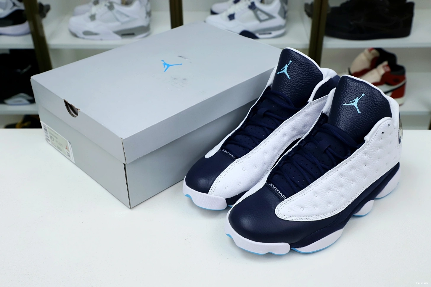 BLUE POWDER AIR RETRO JORDAN WHITE 13 414571-144 OBSIDIAN 0218